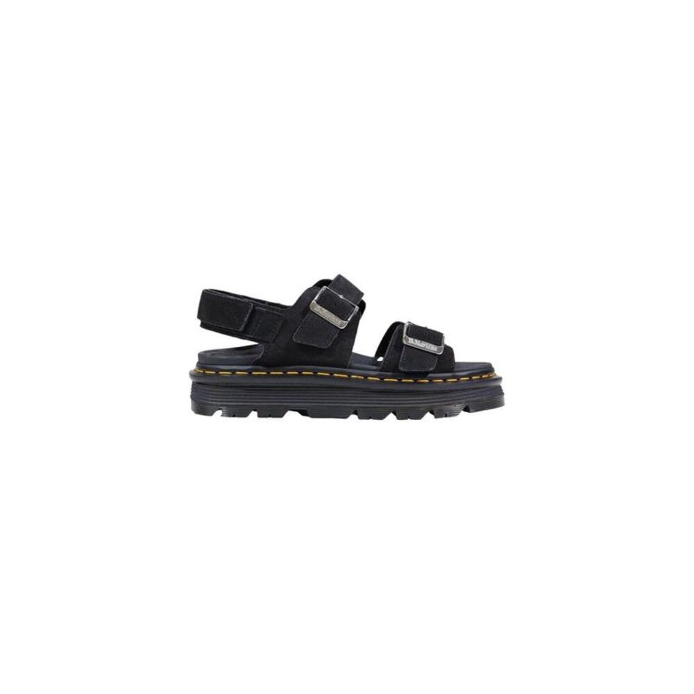 Dr. Martens Black Leather Flat Women's Sandals